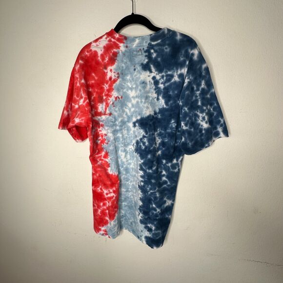 NWOT Chinatown Market Red White & Blue Tie Dye Short Sleeve Basketball Tee M - Picture 4 of 10